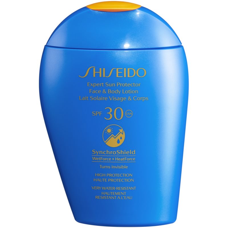 Shiseido Sun Care Expert Sun Protector Face & Body Lotion naptej arca és testre SPF 30 150 ml