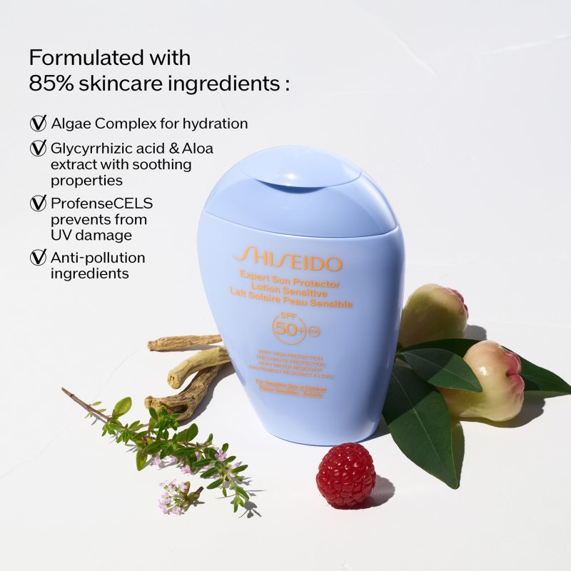 Shiseido Expert Sun Protector Lotion Sensitive SPF50+ ochranné mléko pro citlivou pokožku SPF 50+ 150 ml (obrázek 3)