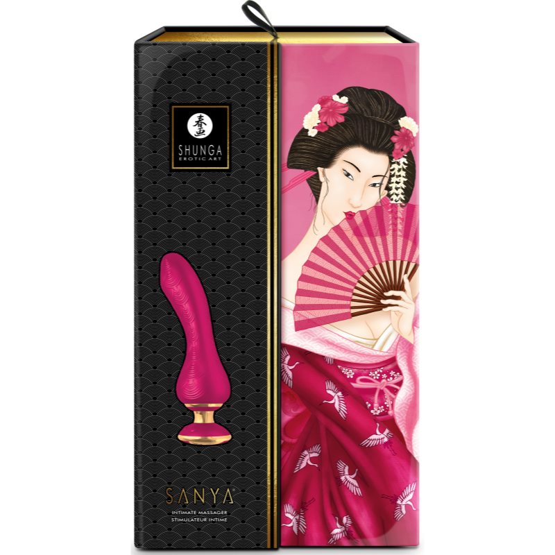 Shunga Sanya масажні насадки та вібратор Raspberry 19,2 см