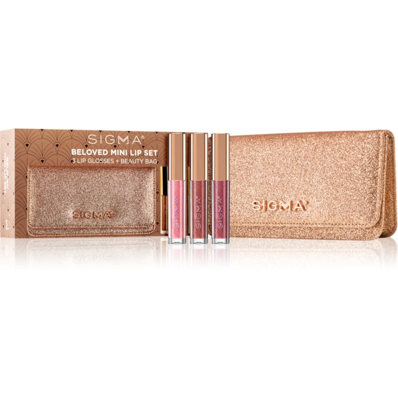 

Sigma Beauty Rendezvous Beloved Mini Lip Set набір блисків для губ (з блискітками)