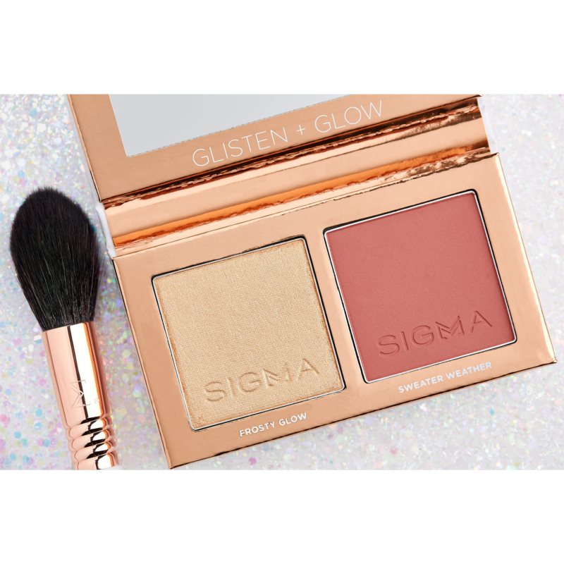 Sigma Beauty Glisten + Glow Cheek Duo Blusher With Illuminator With Brush 128,2 G