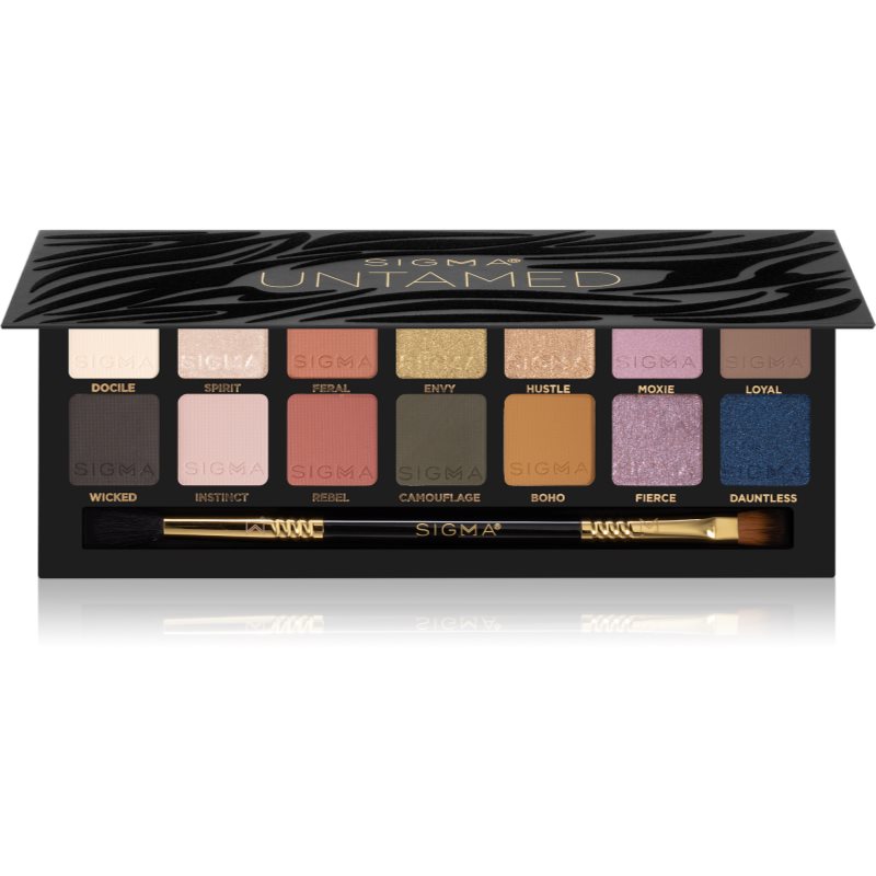 Sigma Beauty Untamed Eyeshadow Palette eyeshadow palette with mirror and applicator 19.32 g
