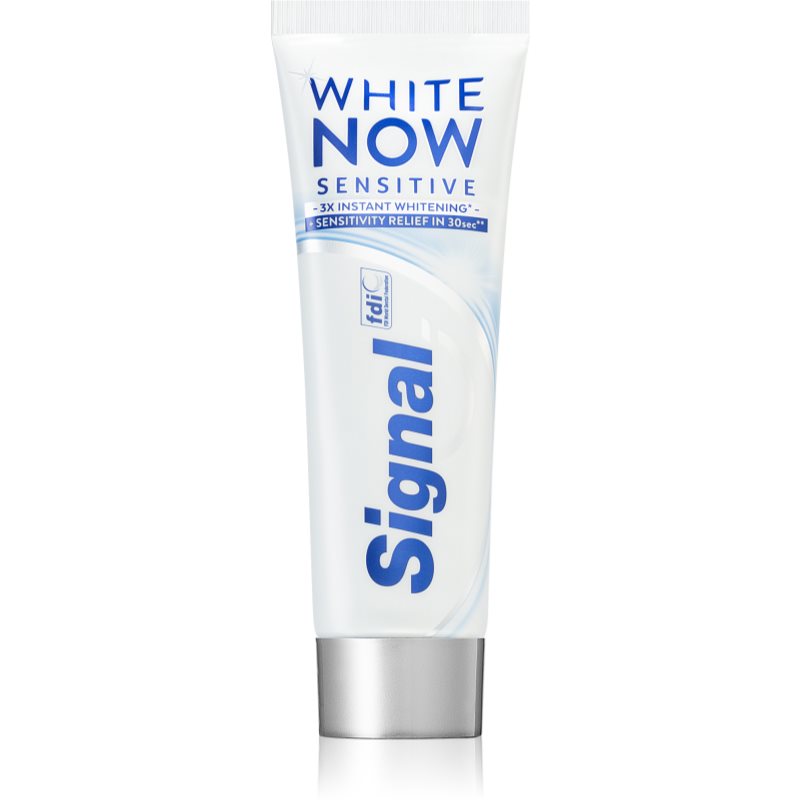 Signal White Now Sensitive відбілююча зубна паста для чутливих зубів 75 мл