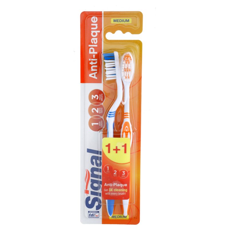 

Signal Anti-Plaque зубні щіточки medium 2 шт