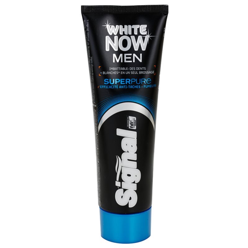 Signal White Now Men Super Pure dantų pasta vyrams balinamojo poveikio 75 ml