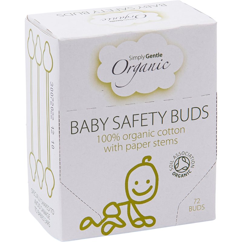 Simply Gentle Organic Baby Safety Buds vatové tyčinky pre bábätká a deti 72 ks