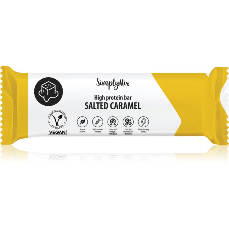 E-shop SimplyMix High Protein Bar kompletní jídlo v tyčince příchuť Salted Caramel 50 g