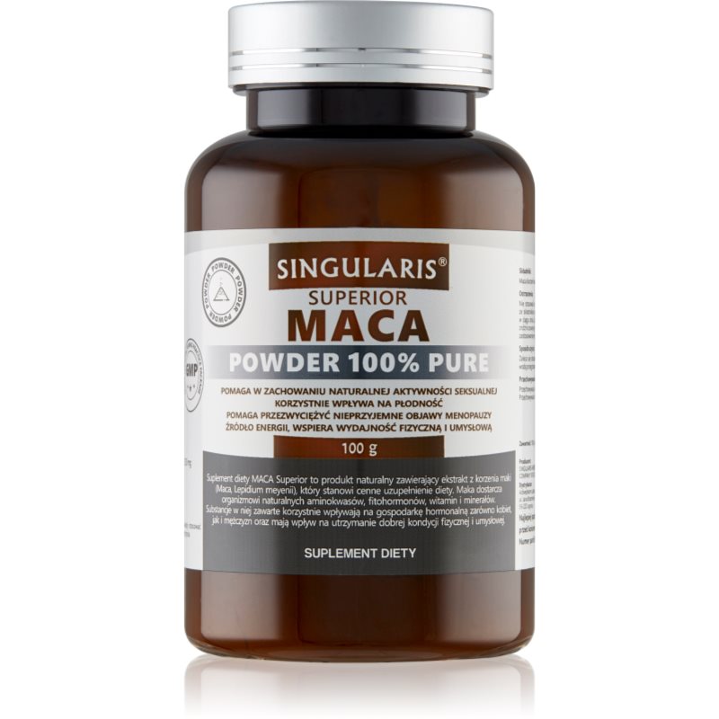Singularis Superior Maca powdrer 100% úire proszek do sporządzania roztworu doustnego do wspierania równowagi fizycznej i psychicznej organizmu 100 g