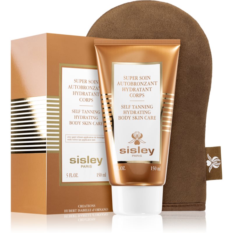 Sisley Super Soin Self Tanning Hydrating Body Skin Care self-tanning body lotion s aplikacni rukavic