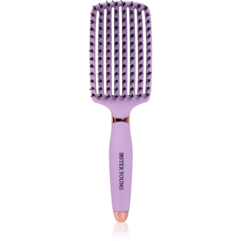 Sister Young OVIA flat brush for hair Liliac BV 1 pc