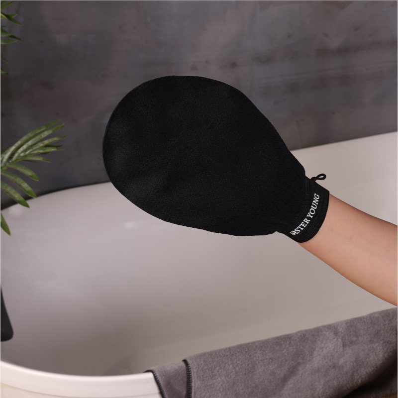 Sister Young NOVA Exfoliating Glove Peelinghadschuh für den Körper Black 1 St. (Bild 3)