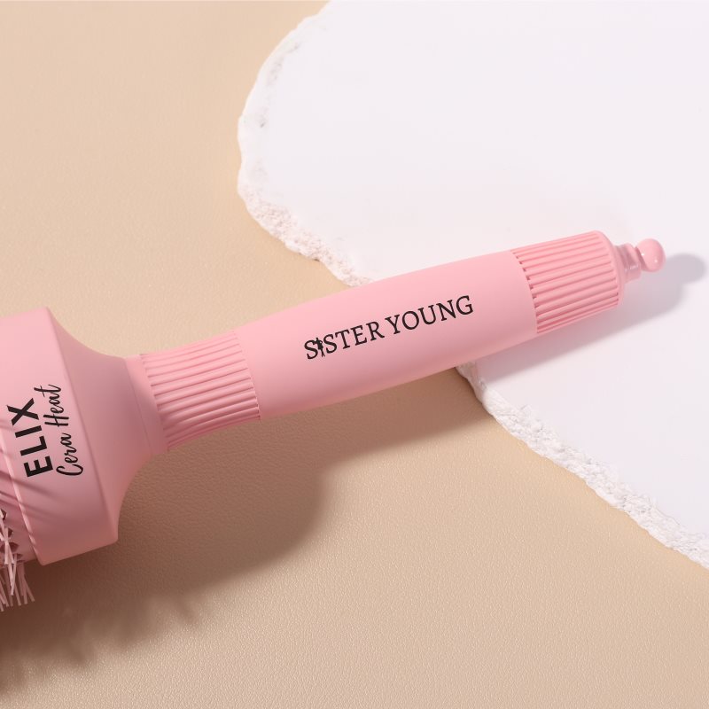 Sister Young ELIX Round Brush Cera Heat Pink Runde Haarbürste 65mm 1 St. (Bild 3)