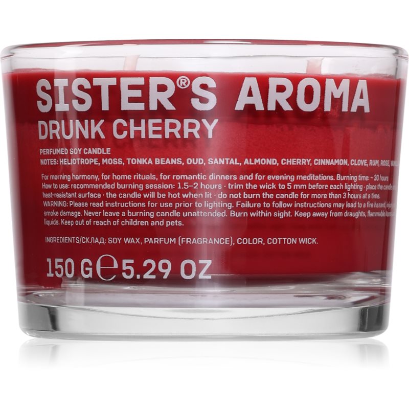 Sister's Aroma Drunk Cherry vonná svíčka 150 g
