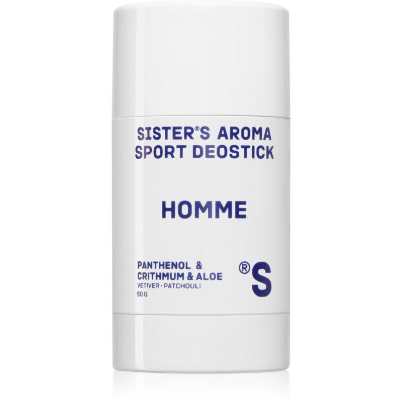 Sister's Aroma Homme Sport Deostick tuhý deodorant proti zápachu a pocení pro muže 50 g