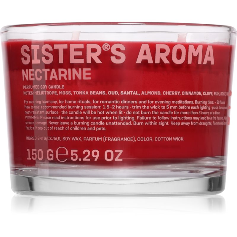 Sister's Aroma Nectarine aromatizēta svece 150 g