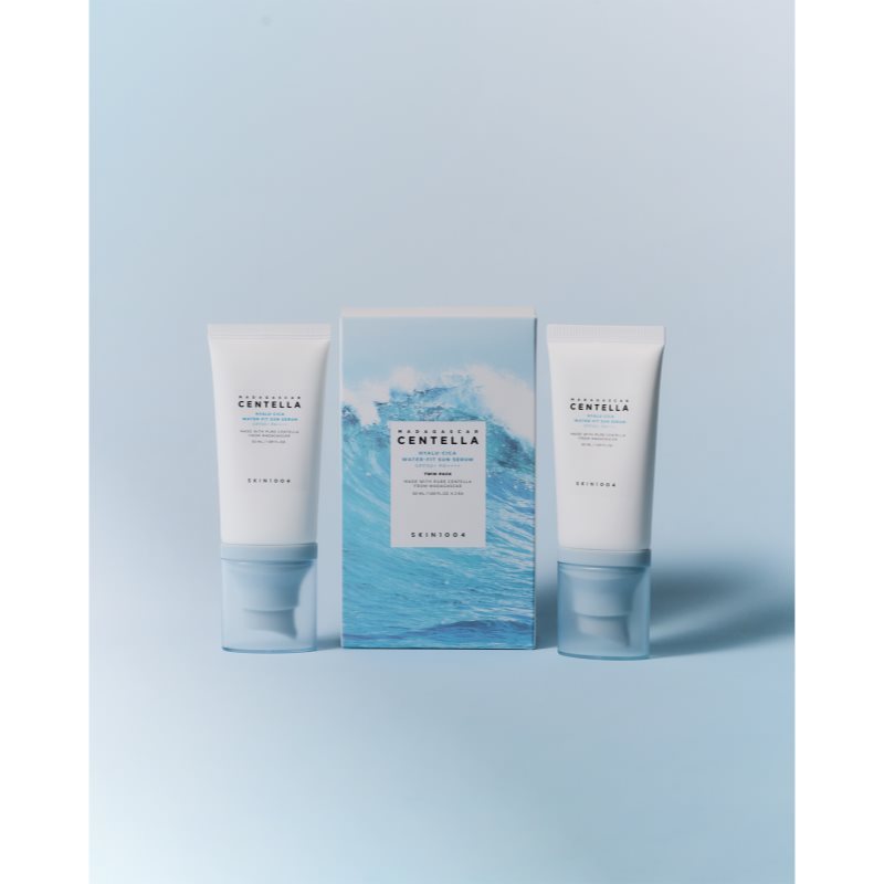 SKIN1004 Madagascar Centella Hyalu-Cica Water-Fit Sun Serum Twin Pack ochranné sérum s hydratačním účinkem DUO BALENÍ (obrázek 8)