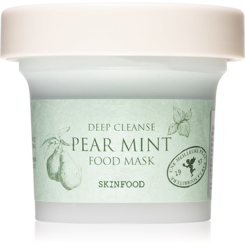 Skinfood Food Mask Pear Mint maitinamoji atkuriamoji kaukė vėsinamojo poveikio 120 g