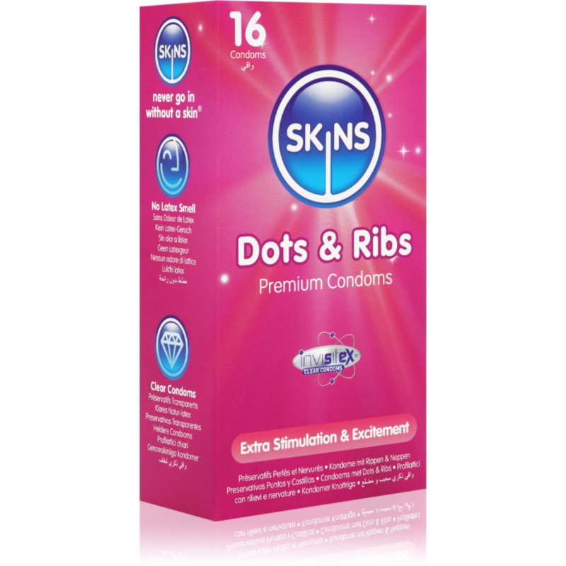 Skins Dots & Ribs condooms Vanilla 16 st