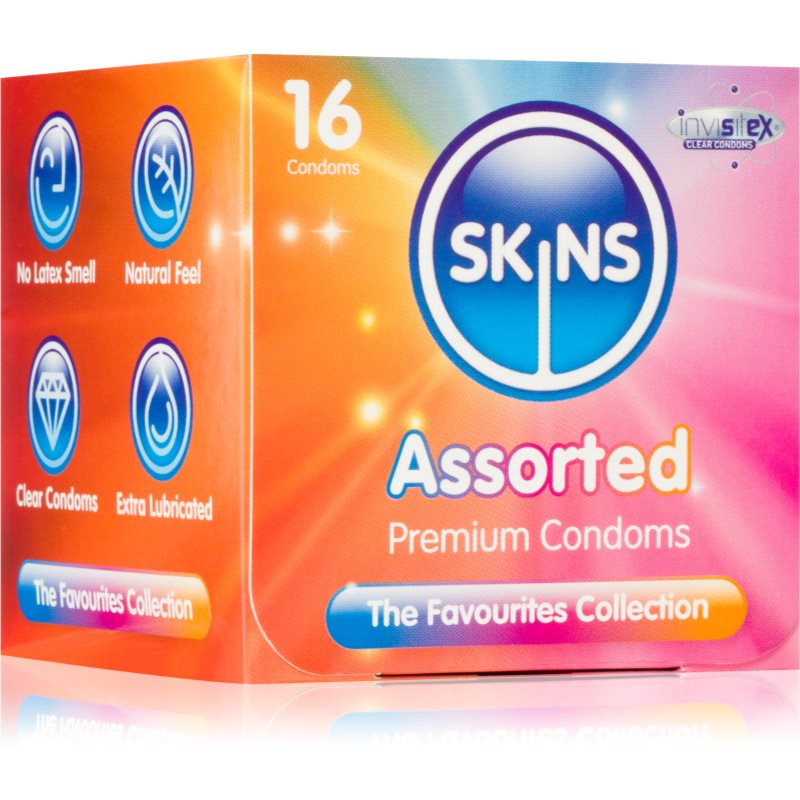 Skins Assorted Préservatifs Mix 16 Pcs