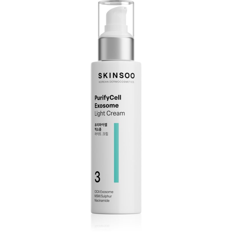 SKINSOO PurifyCell Exosome Light Cream ľahký hydratačný krém so zmatňujúcim efektom 120 ml