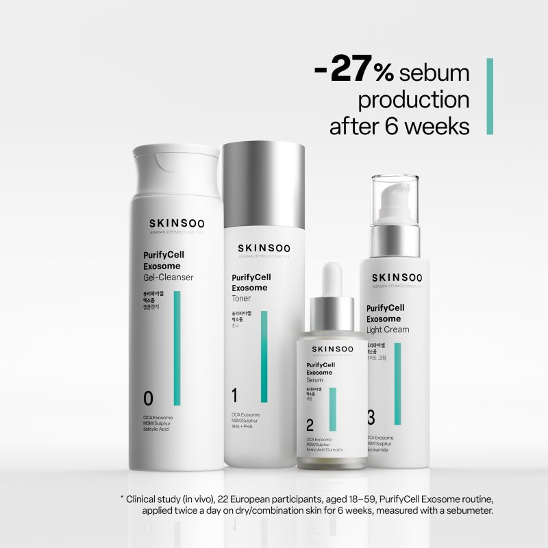 SKINSOO PurifyCell Exosome Light Cream lehký hydratační krém s matujícím efektem 120 ml (obrázek 6)