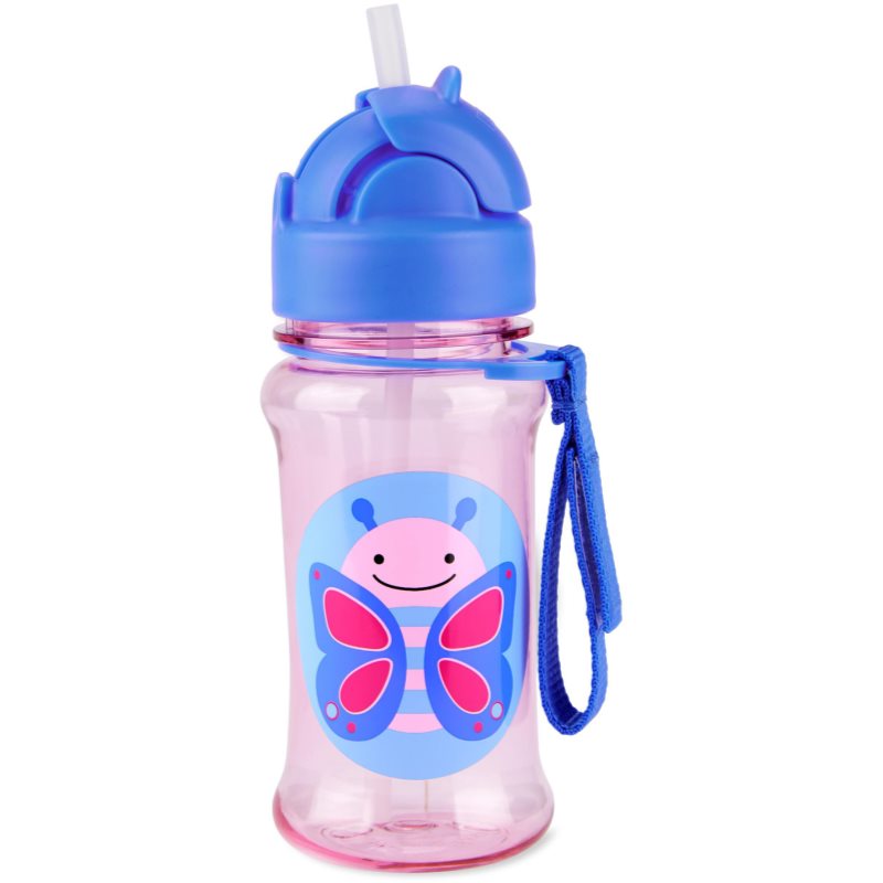 Skip Hop Zoo Tritan Flasche mit Strohhalm Butterfly 12m+ 355 ml