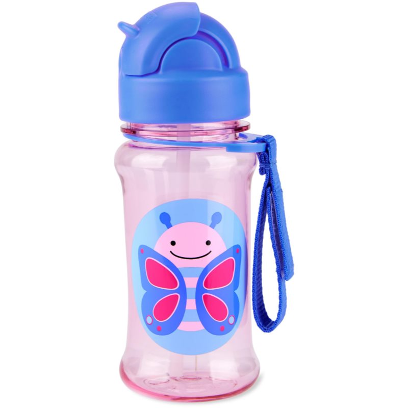 Thumbnail - Skip Hop Zoo Tritan Flasche mit Strohhalm Butterfly 12m+ 355 ml