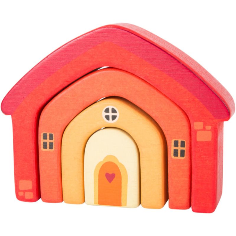Small foot Wooden Building Blocks House aktivity hračka ze dřeva 12 m+ 4 ks