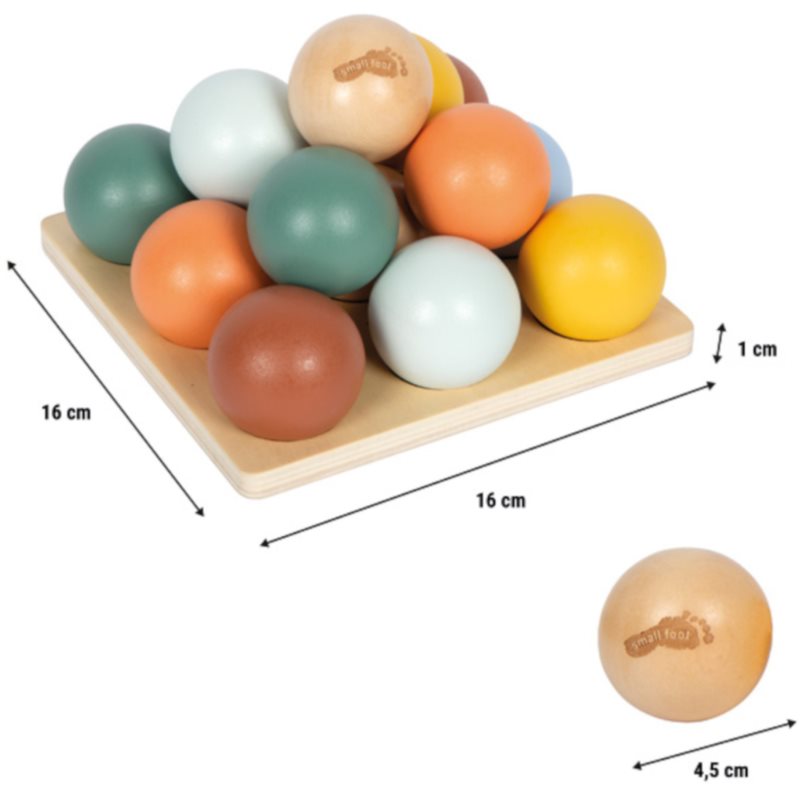 Small foot Montessori Sorting Game with Balls třídicí hra 12m+ 15 ks (obrázek 4)