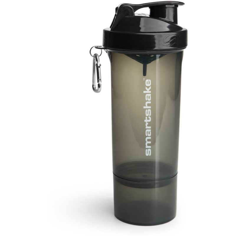 Smartshake Slim sports shaker + container colour Black 500 ml
