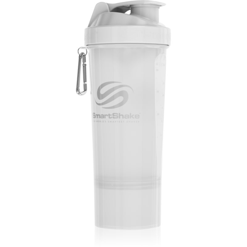 Smartshake Slim sports shaker + container colour Pure White 500 ml
