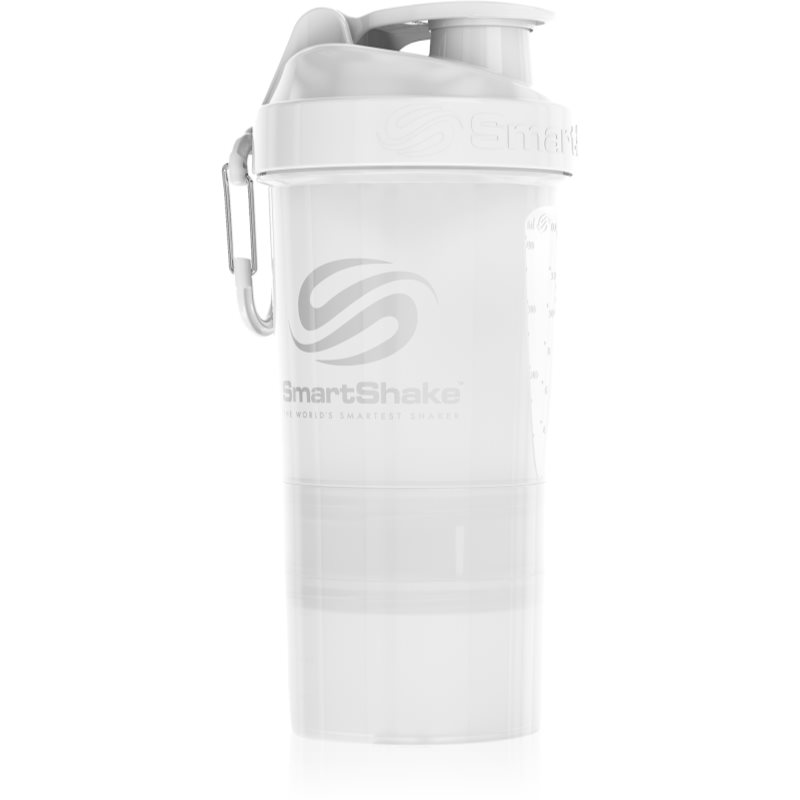 Smartshake Original2GO športni shaker + rezervoar barva Pure White 600 ml