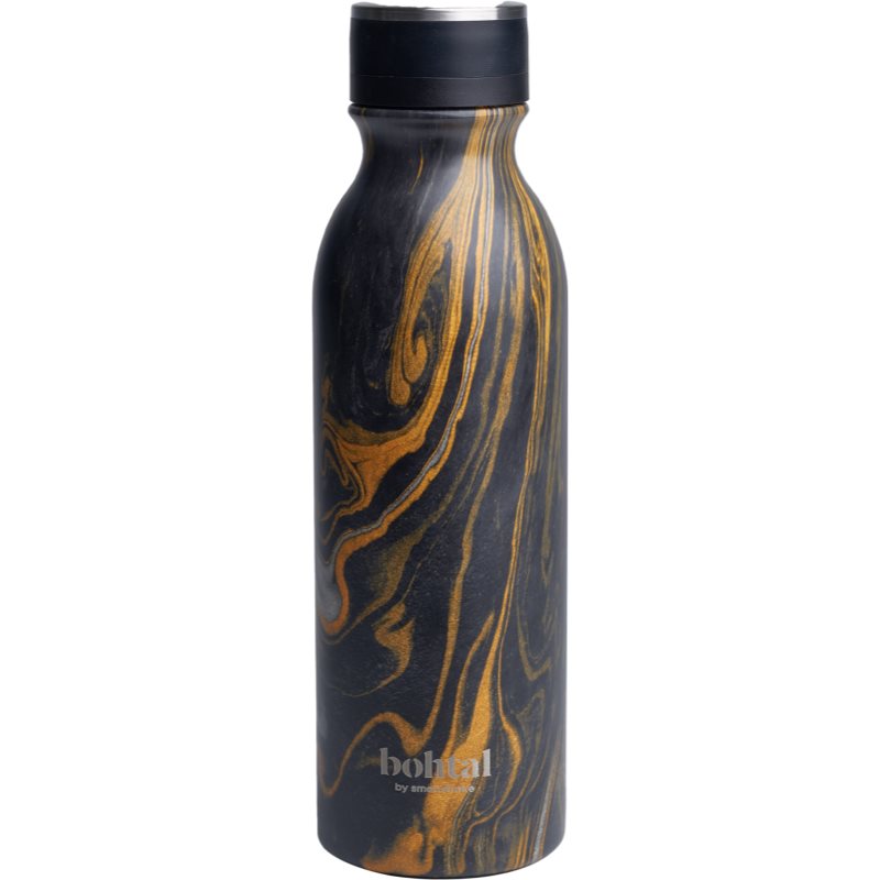 Smartshake Bohtal Wasserflasche aus Edelstahl Farbe Black Marble 600 ml
