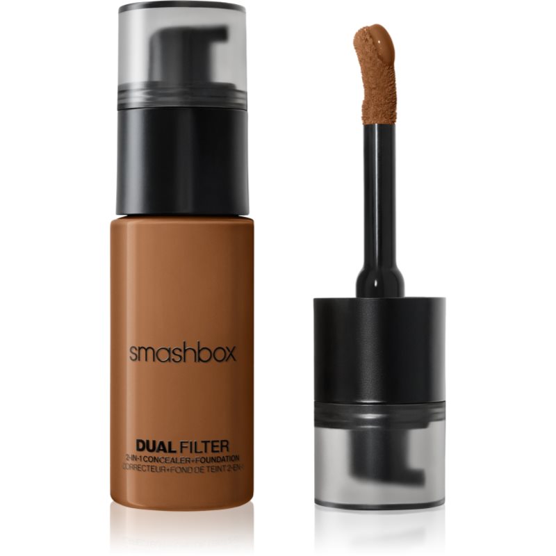 Smashbox DUAL-FILTER 2-in-1 Concealer   Foundation make-up a korektor odtieň Dark 28 Warm 23.6 ml