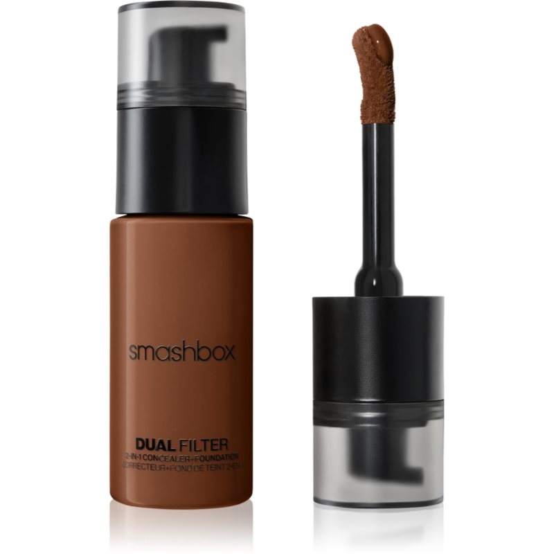 Smashbox DUAL-FILTER 2-in-1 Concealer   Foundation make-up a korektor odtieň Dark Deep 32 Cool 23.6 ml