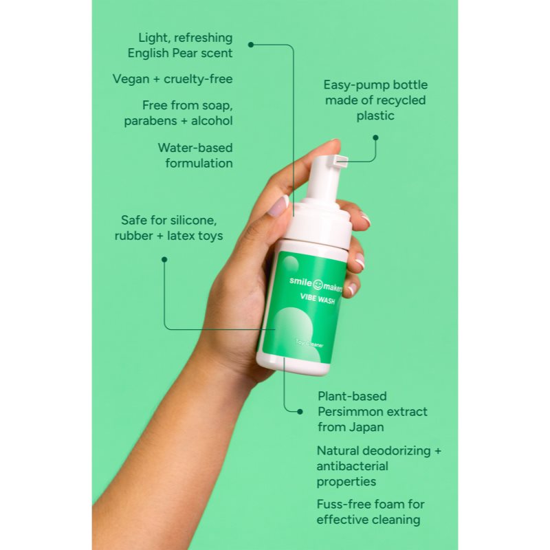 Smile Makers Vibe Wash čisticí pěna na erotické pomůcky 100 ml (obrázek 5)