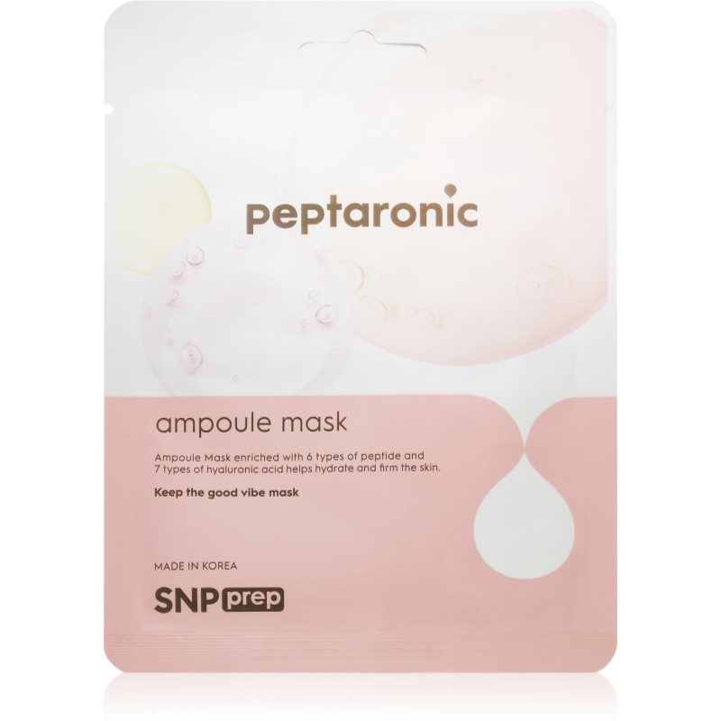 SNP Prep Peptaronic drėkinamoji ir gaivinamoji tekstilinė veido kaukė 25 ml