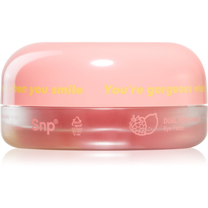 SNP Dual Pop Shine гідрогелева маска для шкіри навколо очей для сяючої шкіри 30x1,4 гр