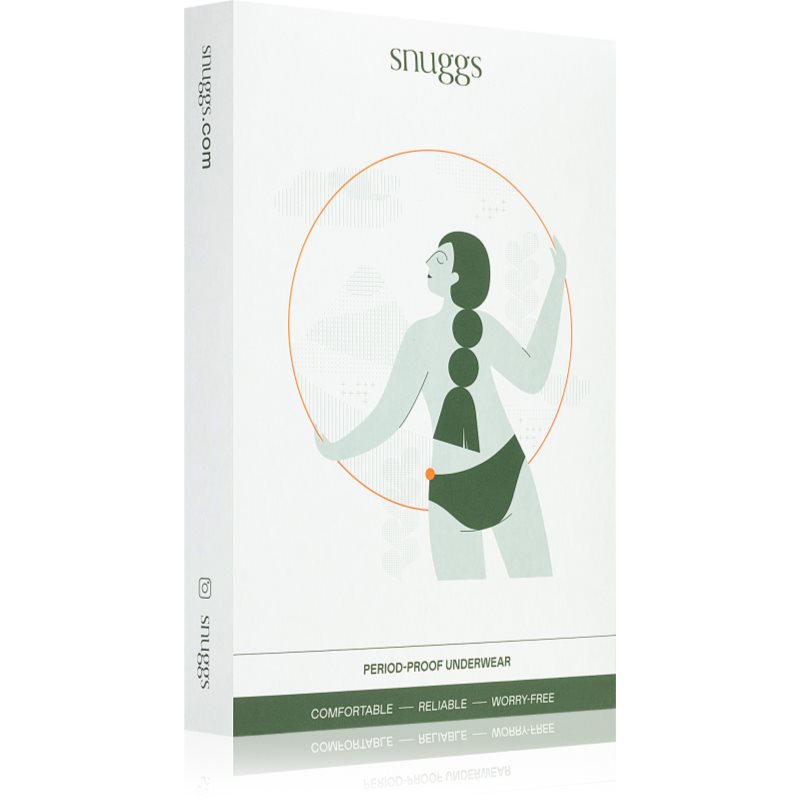 Snuggs Period Underwear Hugger: Extra Heavy Flow menstrualne hlačke iz blaga za močno menstruacijo velikost M Black 1 kos