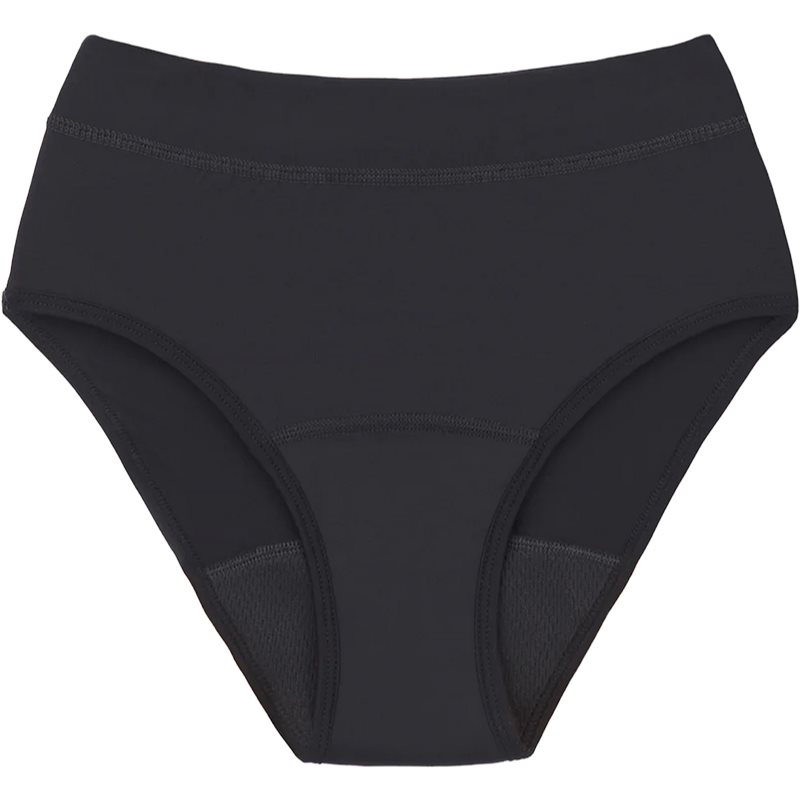 Snuggs Period Underwear Hugger: Extra Heavy Flow Black Cloth Period Knickers For Heavy Periods Size M Black 1 Pc