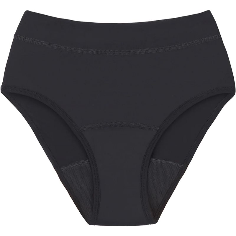 Snuggs Period Underwear Hugger: Extra Heavy Flow Black Cloth Period Knickers For Heavy Periods Size S Black 1 Pc