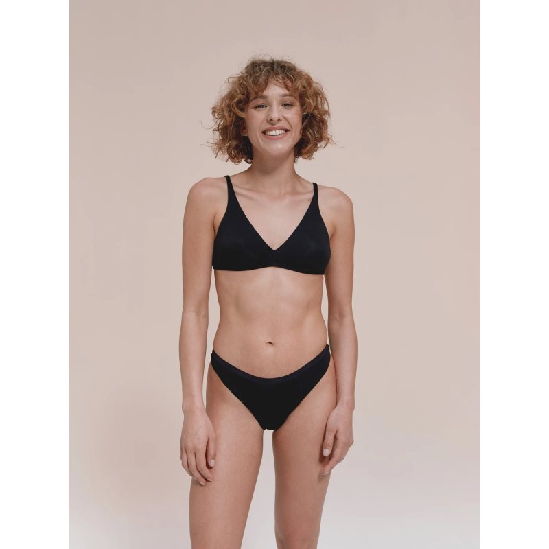 Snuggs Period Underwear Brazilian: Light Flow Black тканинні менструальні труси при слабкій менструації розмір XS Black 1 кс