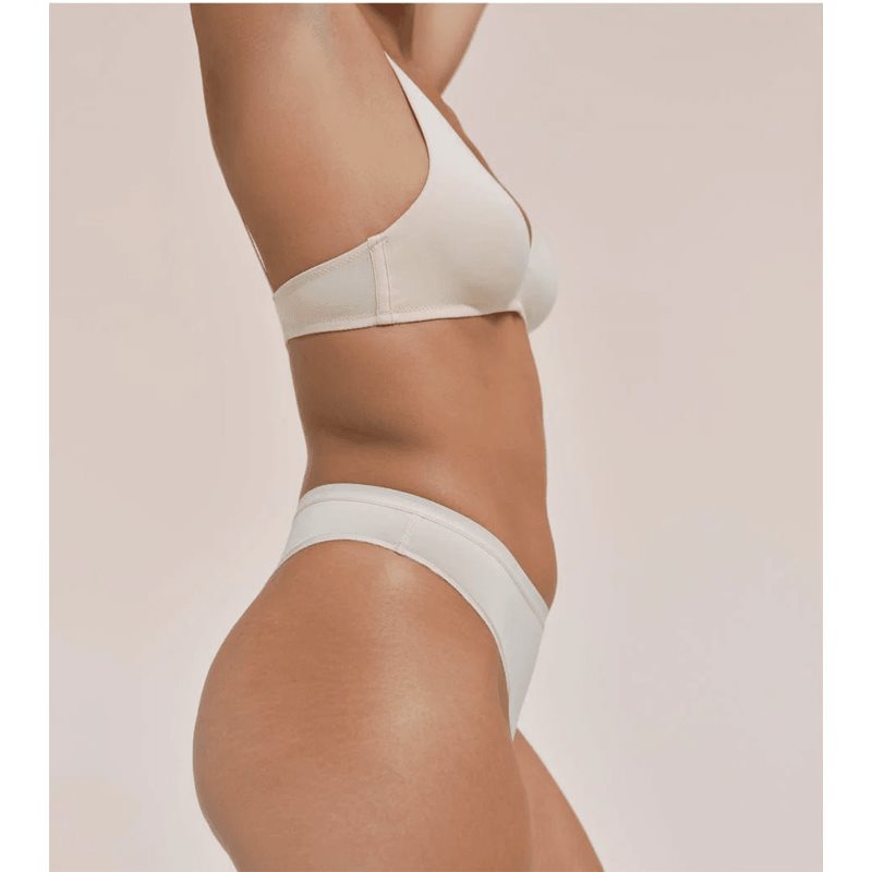 Snuggs Period Underwear Brazilian Light Tencel™ Lyocell Beige тканинні менструальні труси при слабкій менструації розмір M 1 кс