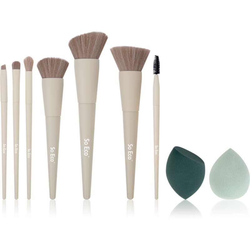 So Eco So Eco Exclusive Brush & Sponge Set Complexion Sponge σετ με πινέλα