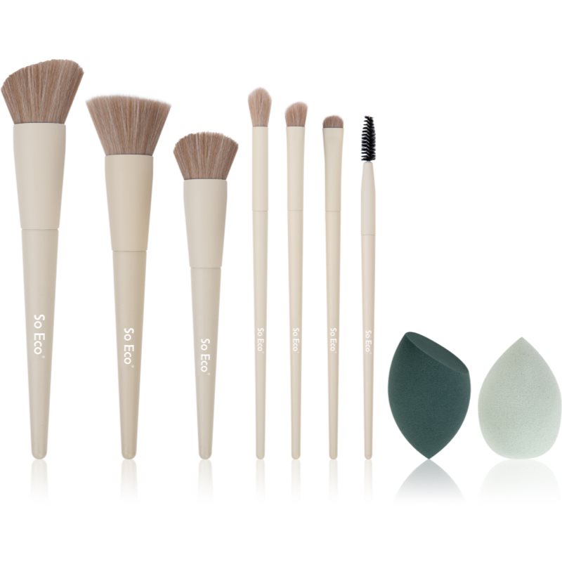 So Eco Exclusive Brush & Sponge Set набір щіточок для макіяжу