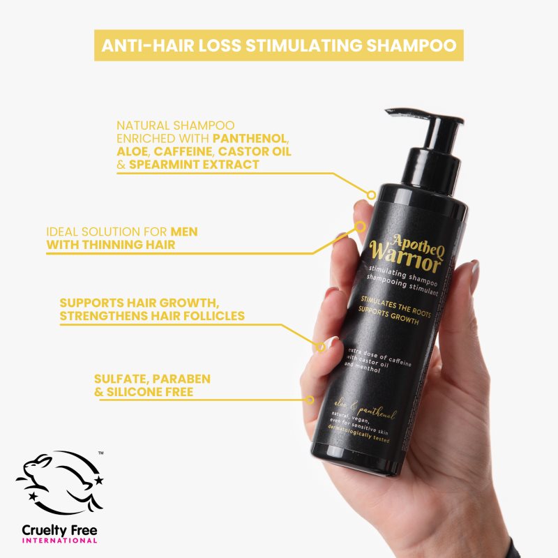 Soaphoria ApotheQ Warrior Caffeine Shampoo Shampoo für die Stimulierung des Haarwachstums 250 ml
