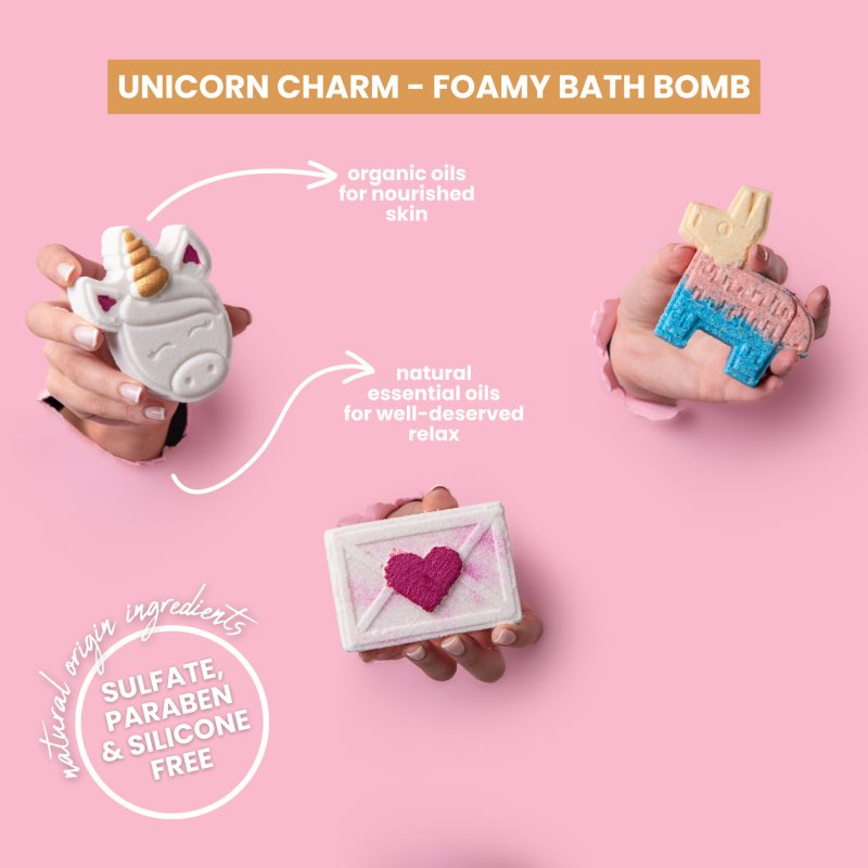 Soaphoria Bath Bomb Unicorn Charm бомбочка для ванни 85 гр