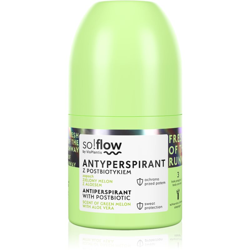 so!flow Antiperspirant With Postbiotic Antitranspirant-Deoroller 50 ml