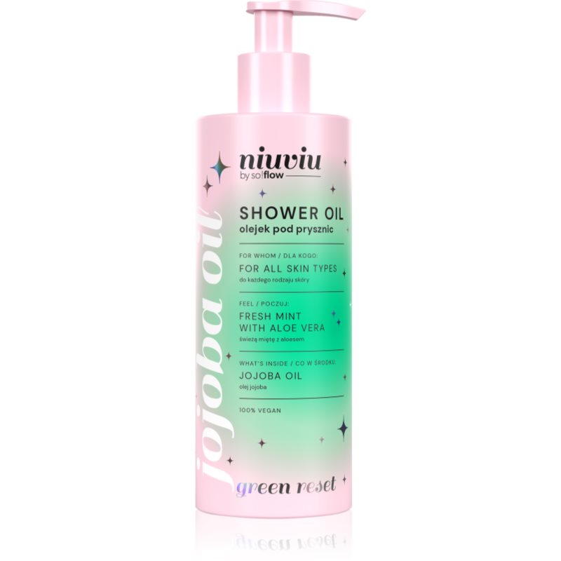 so!flow Shower Oil Fresh Mint With Aloe Vera osvěžující sprchový olej 300 ml