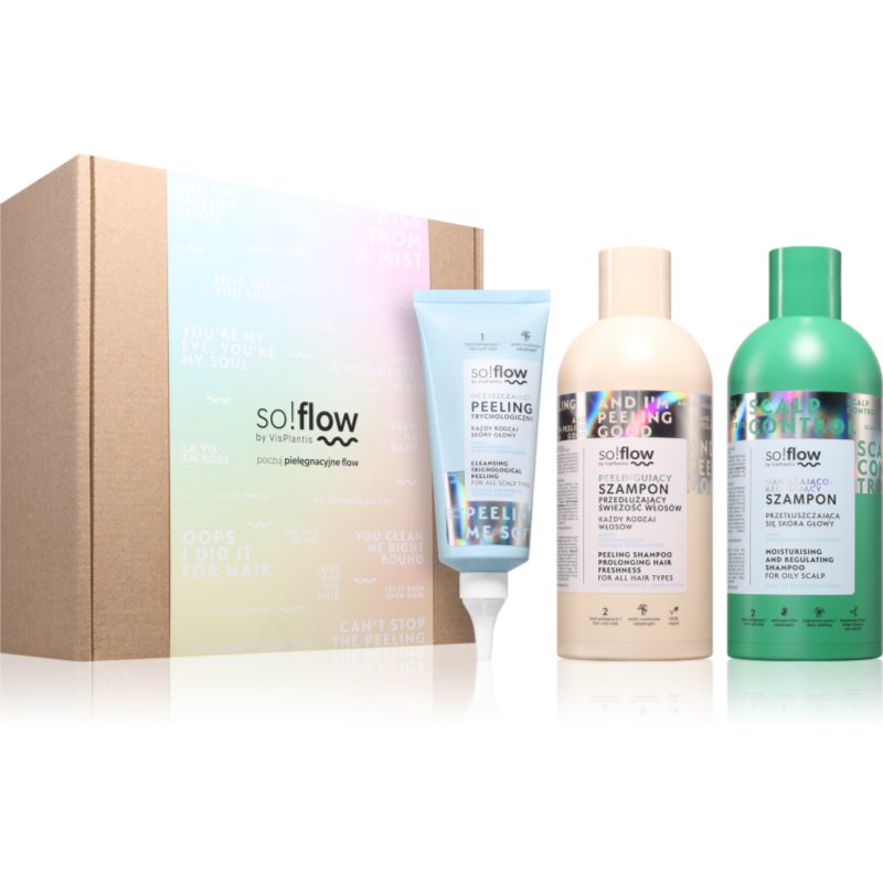 so!flow Scalp Detox & Deep Cleansing Set lote de regalo para cuero cabelludo graso